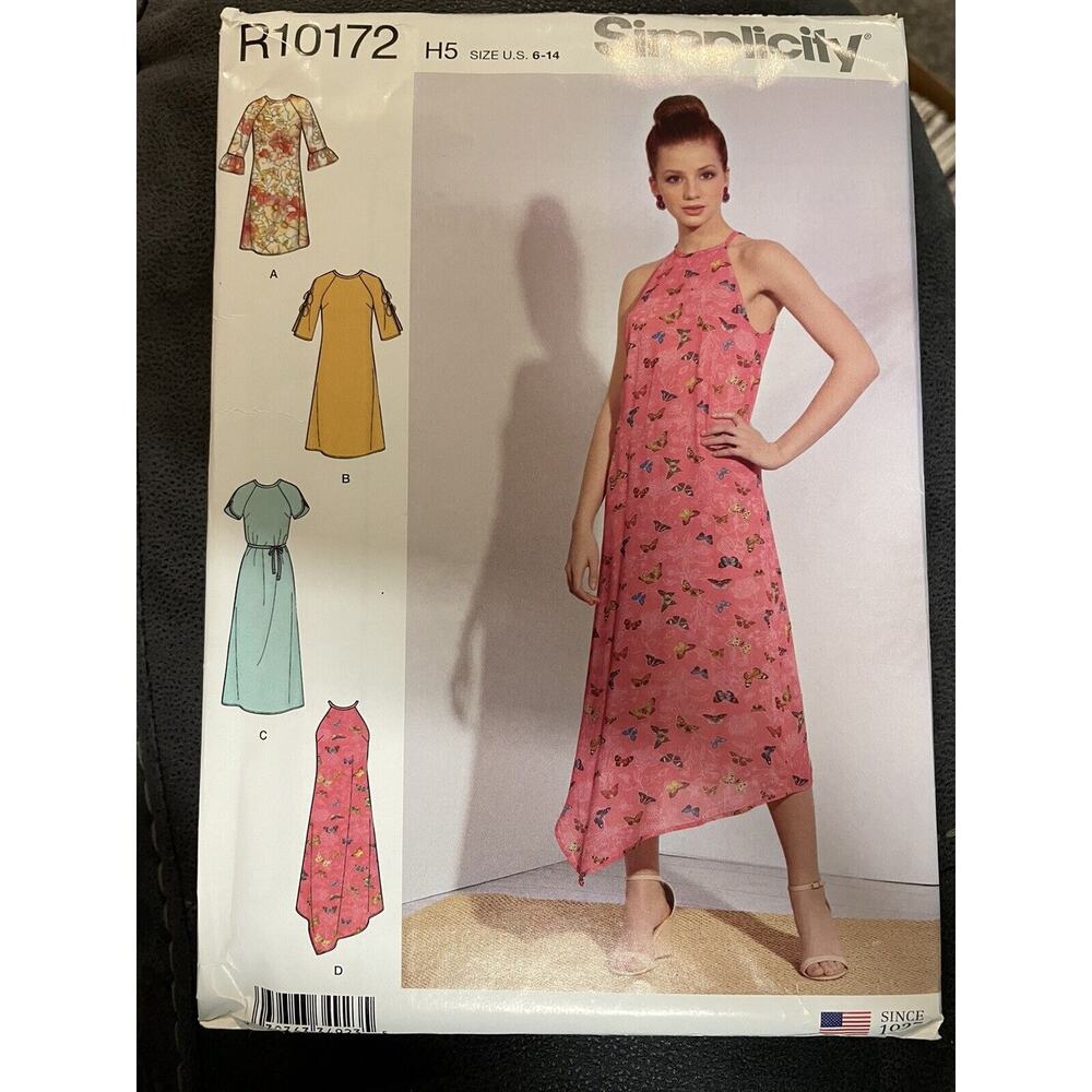 Misses Dress Simplicity Pattern R10172 Sizes 6 - 14 Several variations Uncut